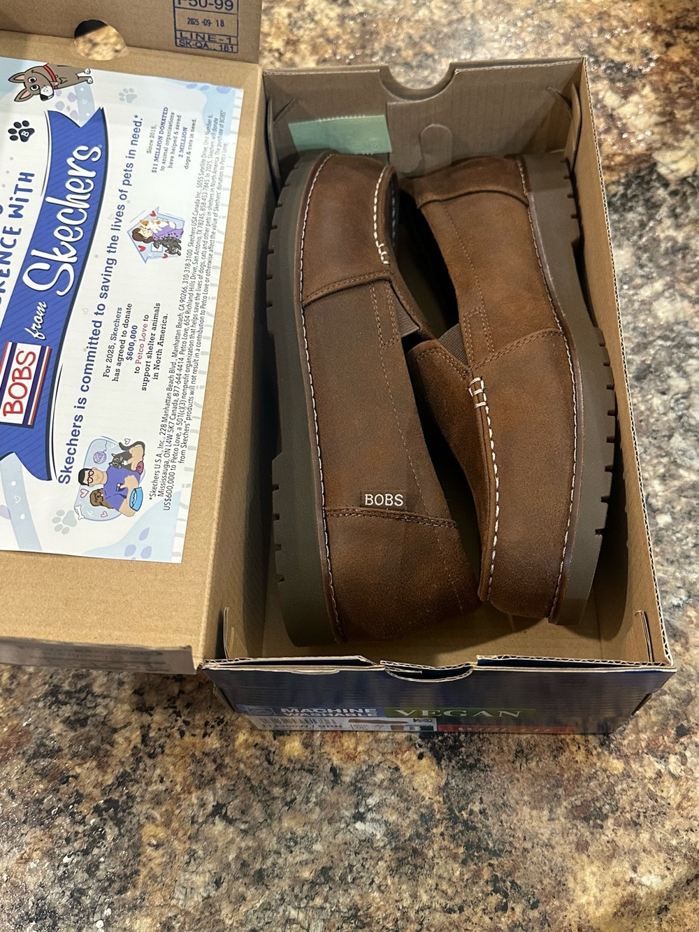Skechers BOBS Women’s Brown Slip-On Casual Loafers
